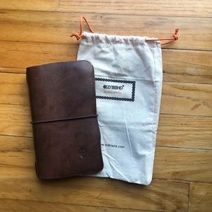 Brown Leather All-in-One Wallet Organizer